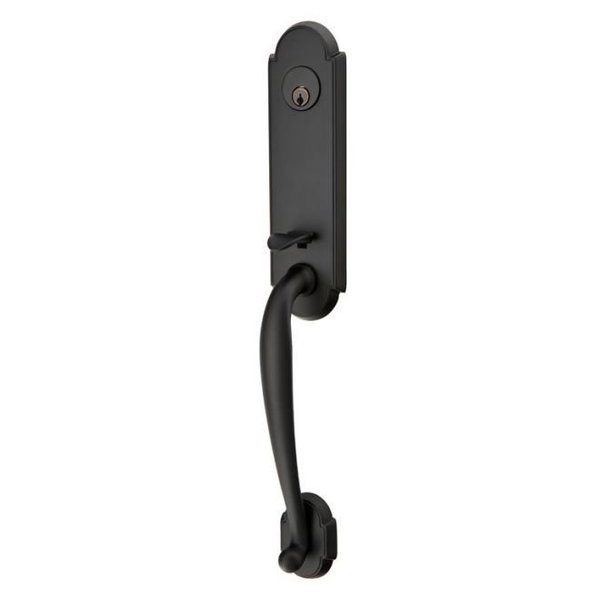 Flat Black Handleset, 4313HECUS19LH, Emtek, Mfr#: 4313HECUS19LH